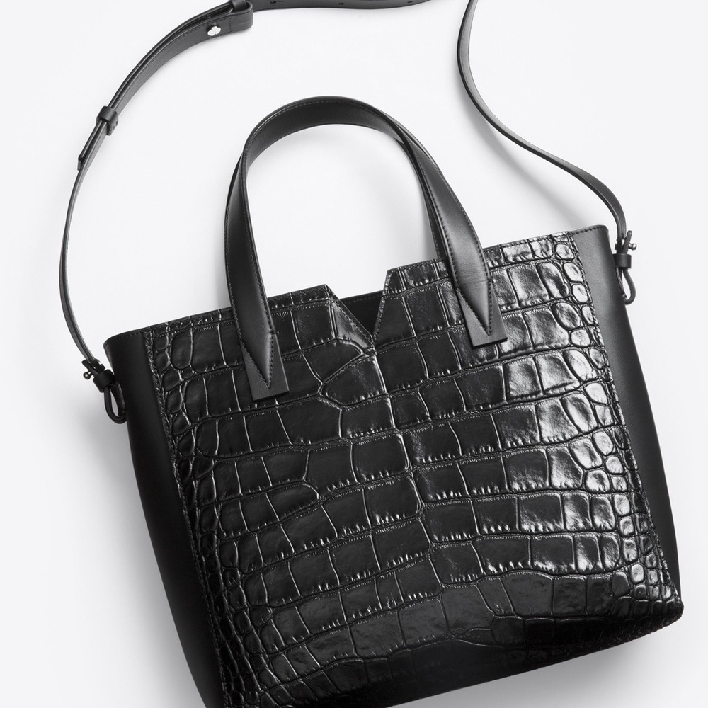Vince Signature croc embossed Mini Tote EUC